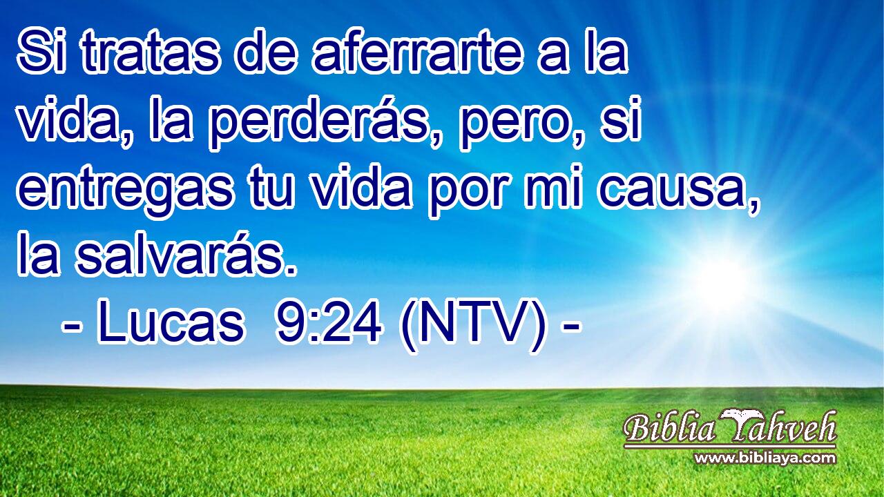 Si tratas de aferrarte a la vida, la perderás, pero, si entregas tu vida por mi causa, la salvarás.
