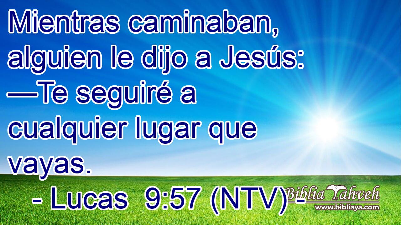 Mientras caminaban, alguien le dijo a Jesús: —Te seguiré a cualquier lugar que vayas.