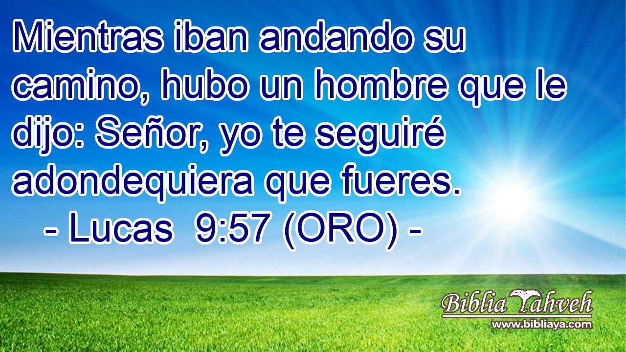  Mientras iban andando su camino, hubo un hombre que le dijo: Señor, yo te seguiré adondequiera que fueres. 