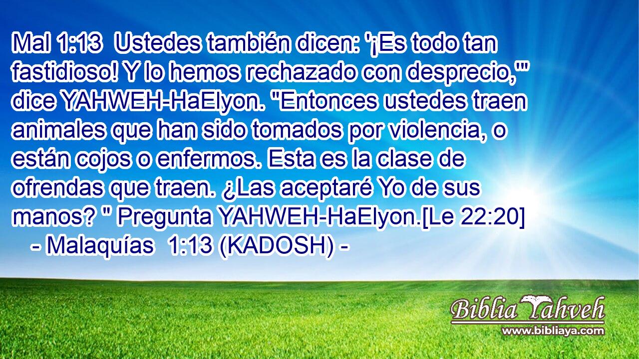  Ustedes también dicen: '¡Es todo tan fastidioso! Y lo hemos rechazado con desprecio,'