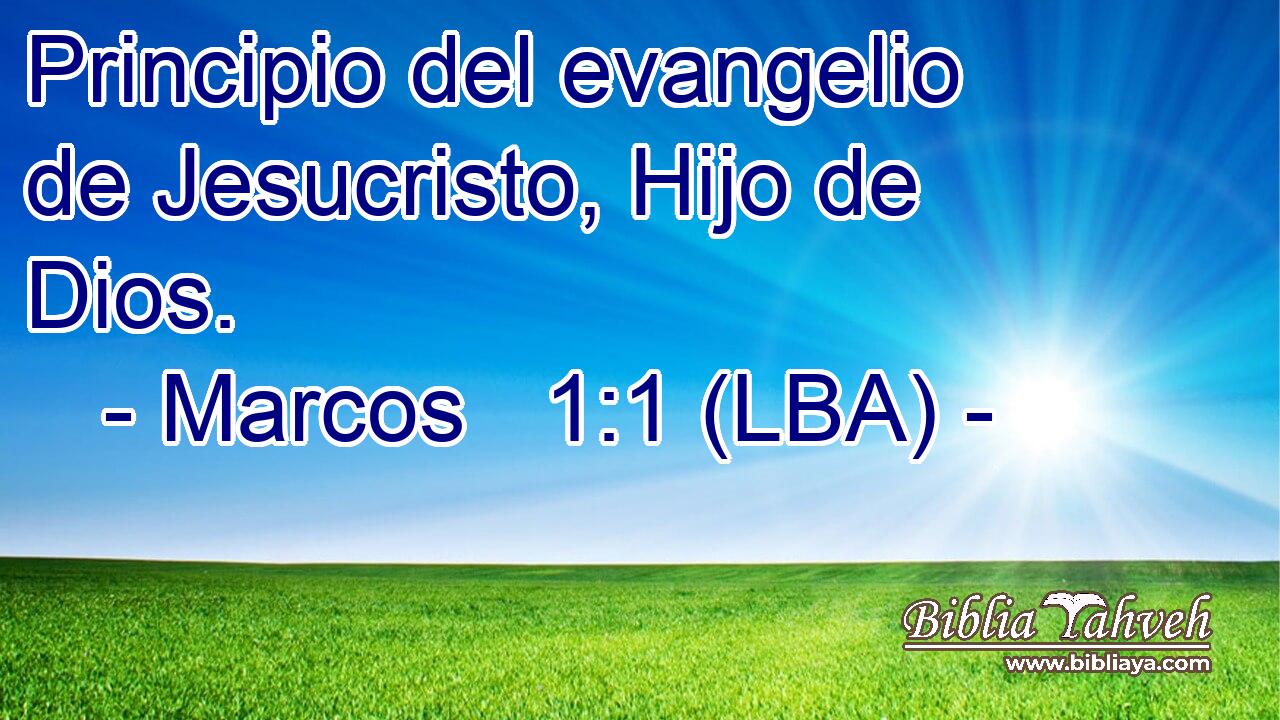 Principio del evangelio de Jesucristo, Hijo de Dios.
