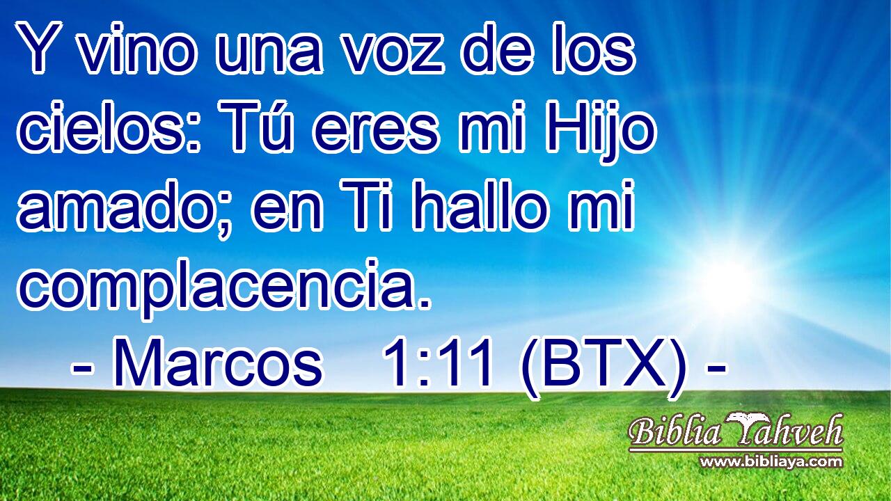 Y vino una voz de los cielos: Tú eres mi Hijo amado; en Ti hallo mi complacencia.