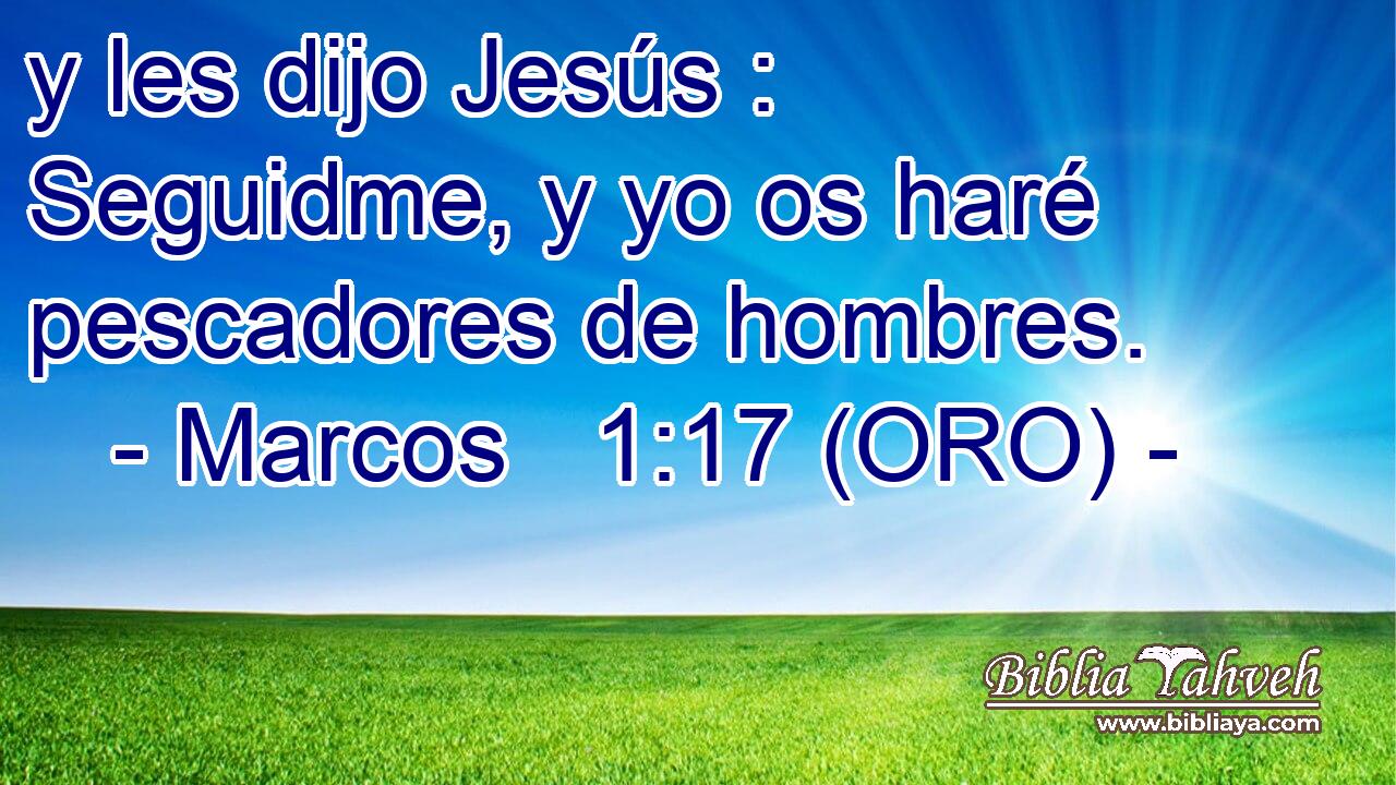  y les dijo Jesús : Seguidme, y yo os haré pescadores de hombres. 