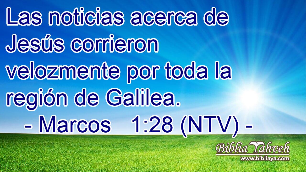 Las noticias acerca de Jesús corrieron velozmente por toda la región de Galilea.