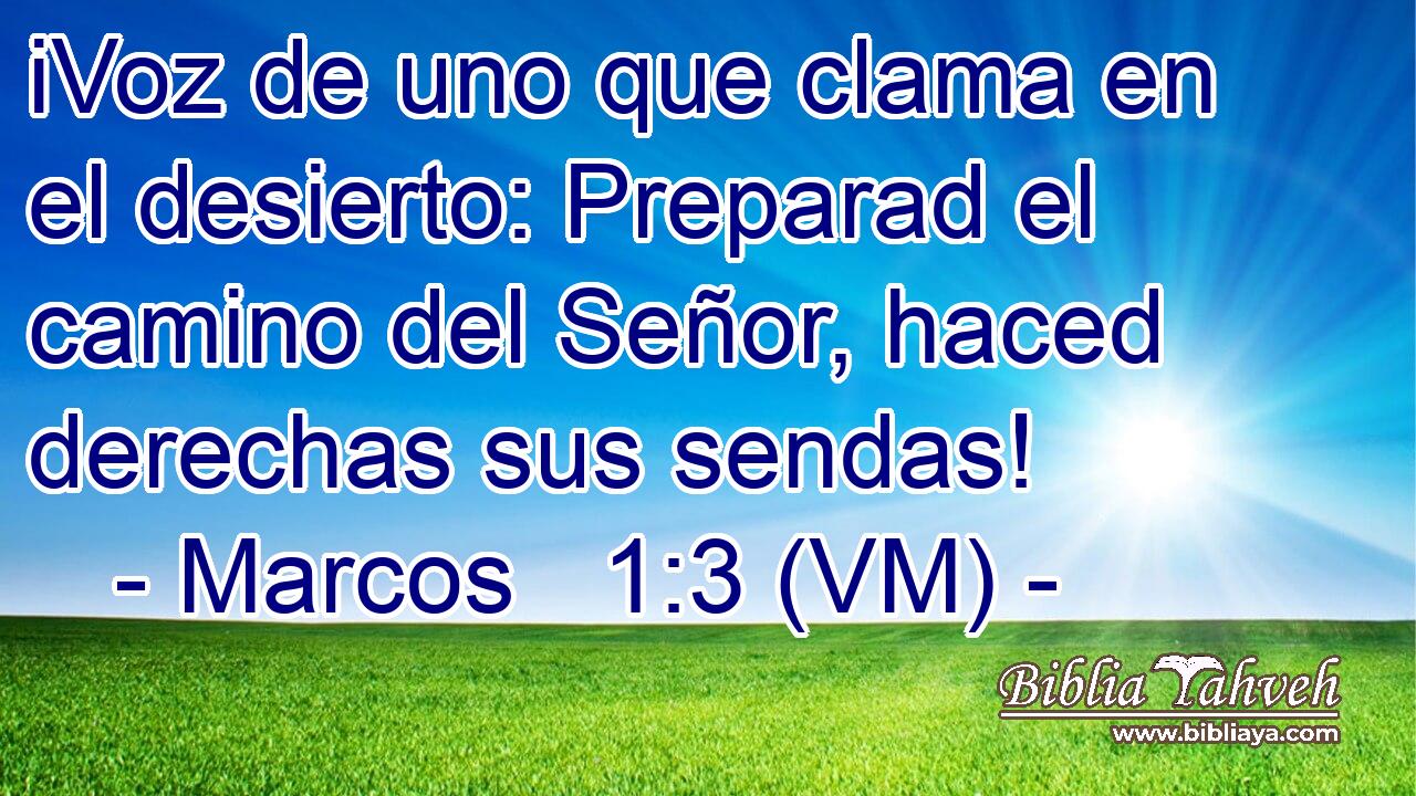  iVoz de uno que clama en el desierto: Preparad el camino del Señor, haced derechas sus sendas! 