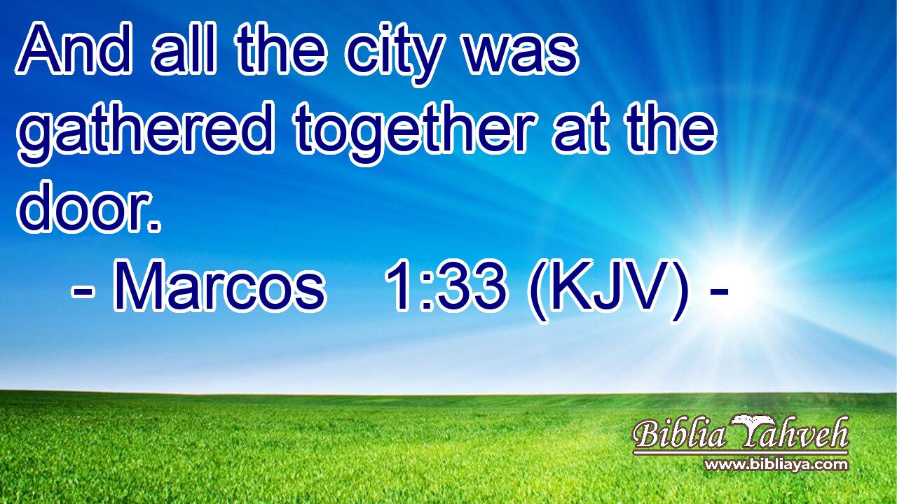 And all the city was gathered together at the door.