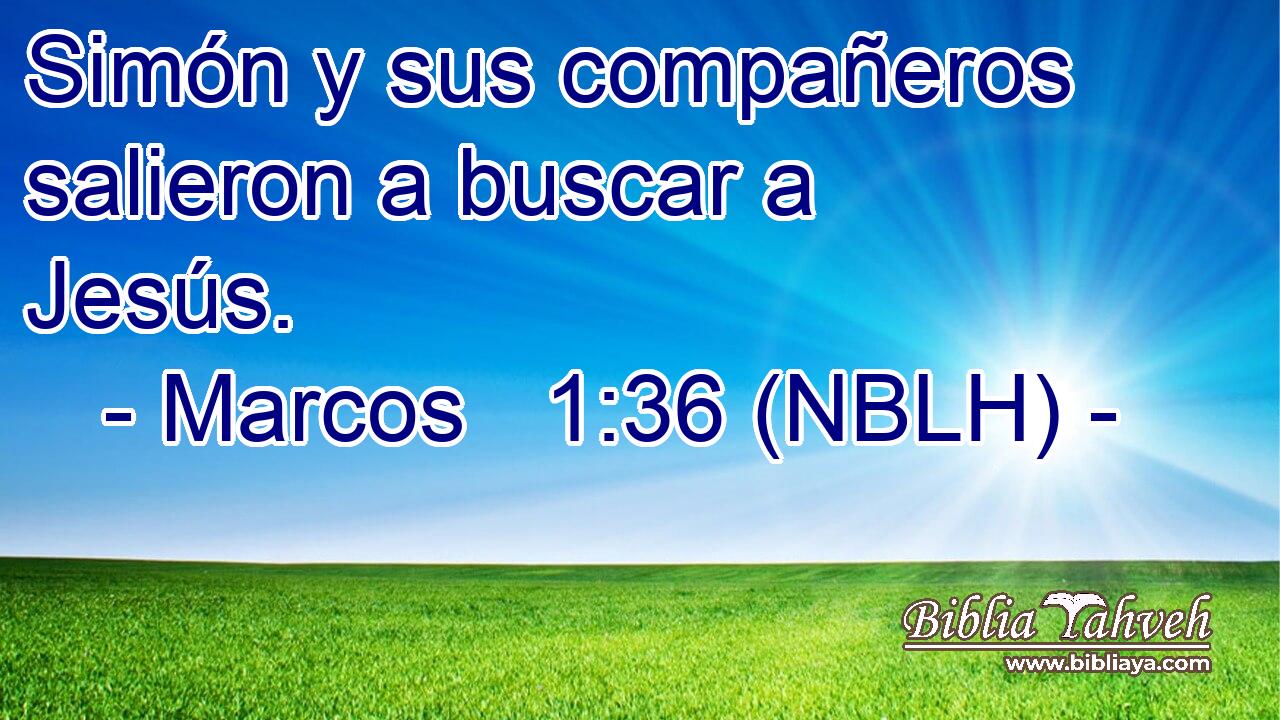  Simón y sus compañeros salieron a buscar a Jesús. 