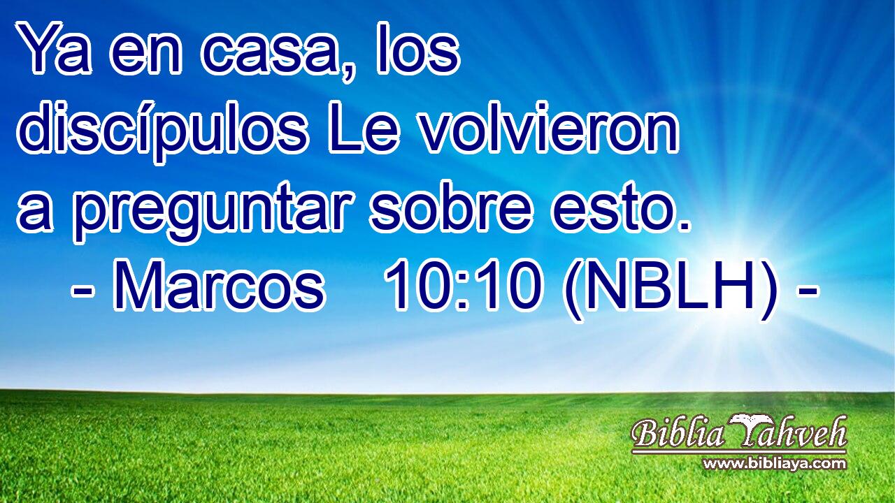  Ya en casa, los discípulos Le volvieron a preguntar sobre esto. 