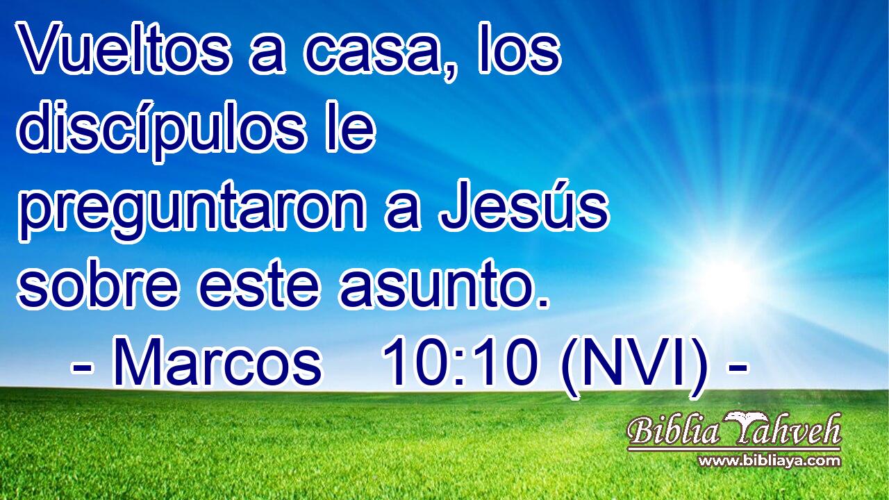  Vueltos a casa, los discípulos le preguntaron a Jesús sobre este asunto. 