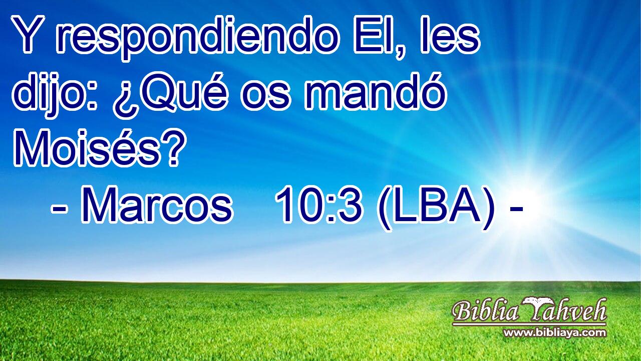 Y respondiendo El, les dijo: ¿Qué os mandó Moisés?