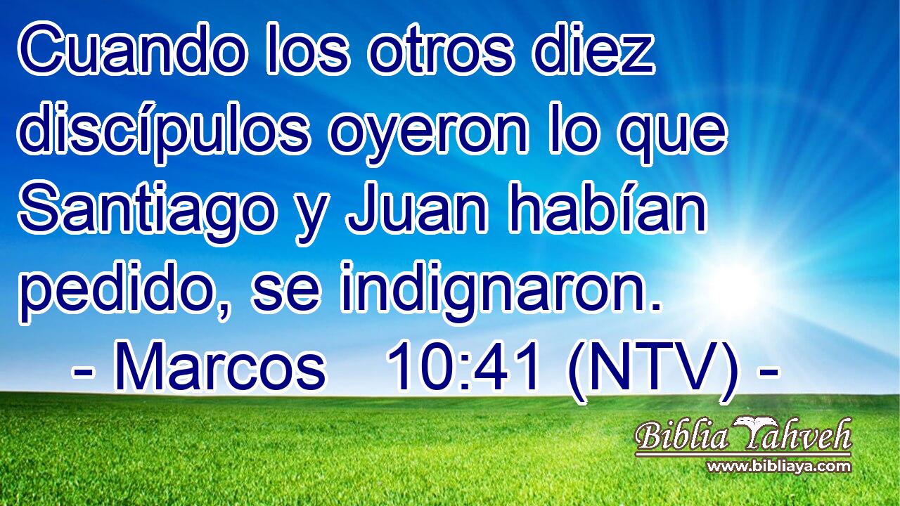 Cuando los otros diez discípulos oyeron lo que Santiago y Juan habían pedido, se indignaron.