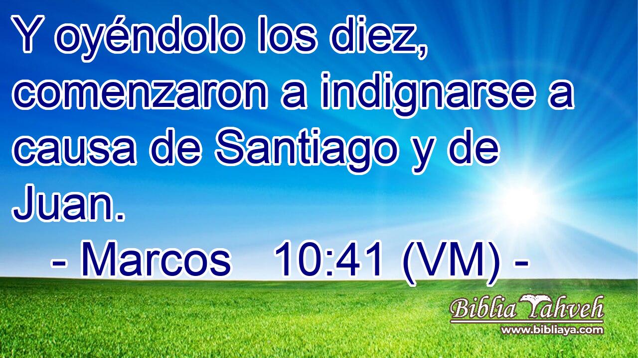  Y oyéndolo los diez, comenzaron a indignarse a causa de Santiago y de Juan. 