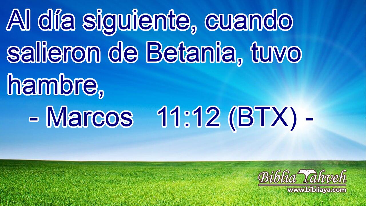 Al día siguiente, cuando salieron de Betania, tuvo hambre,