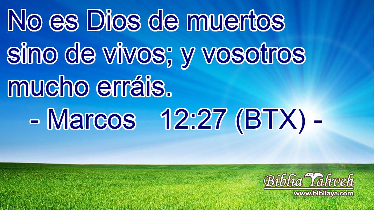 No es Dios de muertos sino de vivos; y vosotros mucho erráis.