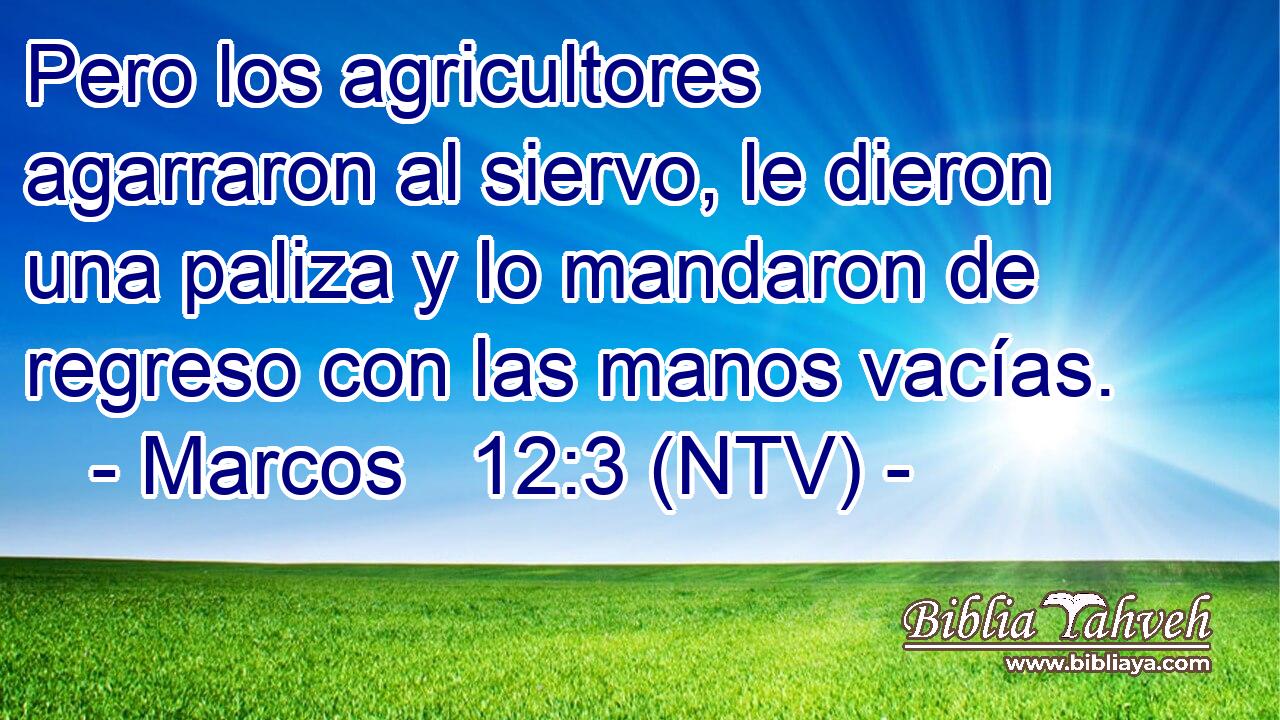 Pero los agricultores agarraron al siervo, le dieron una paliza y lo mandaron de regreso con las manos vacías.