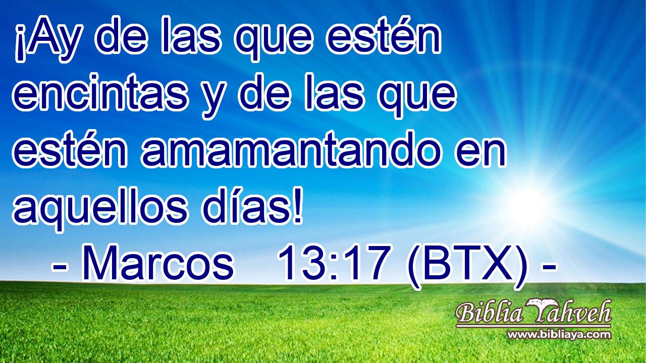 ¡Ay de las que estén encintas y de las que estén amamantando en aquellos días!