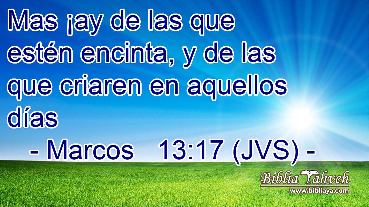 Mas ¡ay de las que estén encinta, y de las que criaren en aquellos días