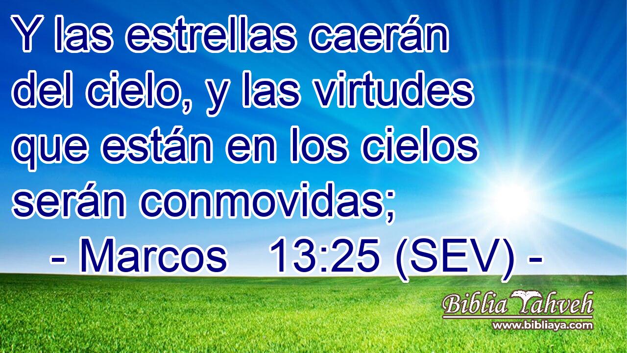 Y las estrellas caerán del cielo, y las virtudes que están en los cielos serán conmovidas;