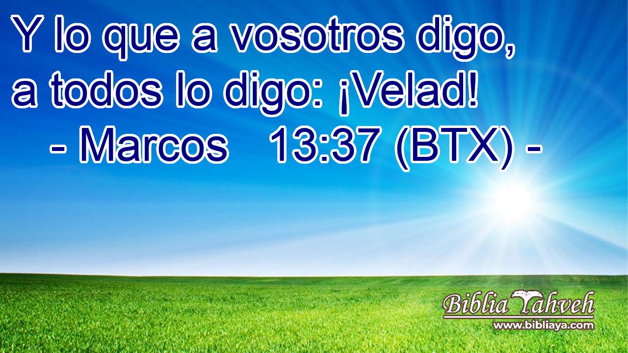 Y lo que a vosotros digo, a todos lo digo: ¡Velad!