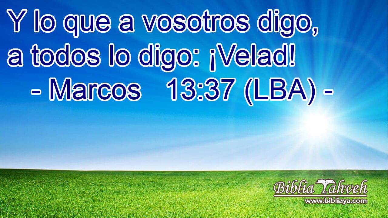 Y lo que a vosotros digo, a todos lo digo: ¡Velad!