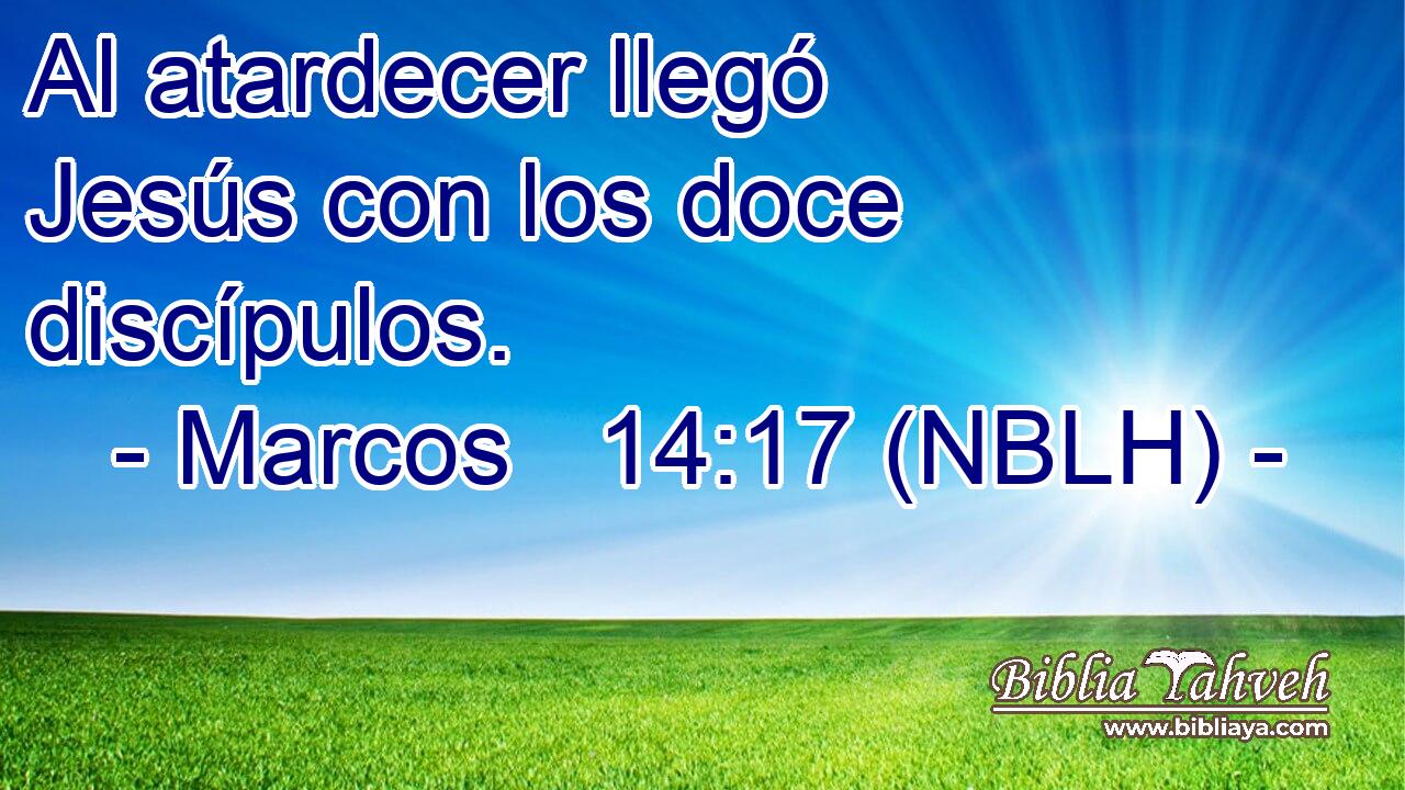  Al atardecer llegó Jesús con los doce discípulos. 