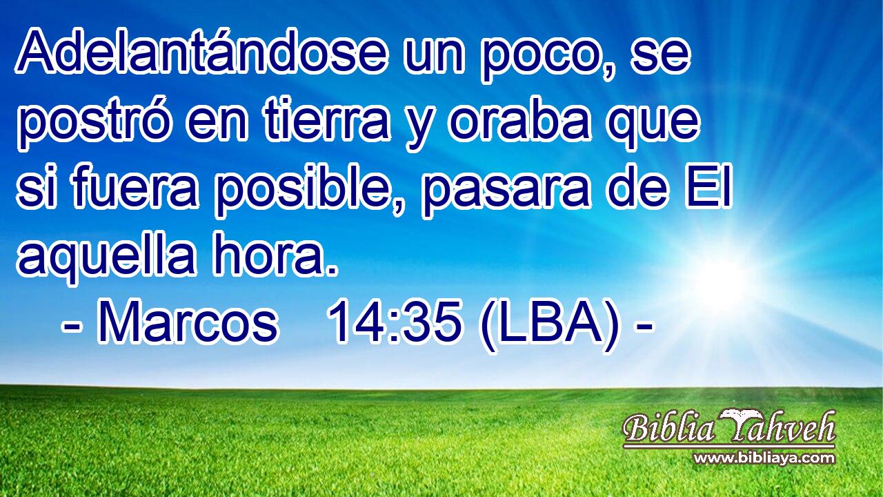Adelantándose un poco, se postró en tierra y oraba que si fuera posible, pasara de El aquella hora.