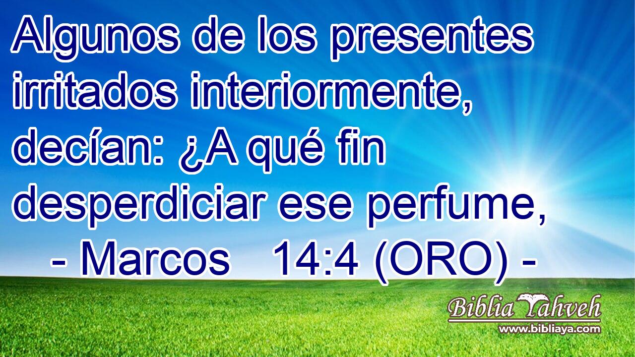  Algunos de los presentes irritados interiormente, decían: ¿A qué fin desperdiciar ese perfume, 
