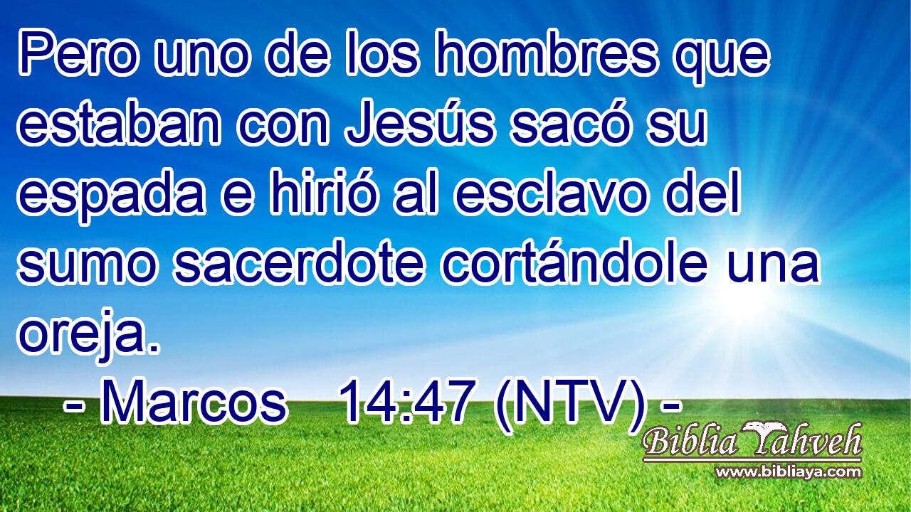 Pero uno de los hombres que estaban con Jesús sacó su espada e hirió al esclavo del sumo sacerdote cortándole una oreja.