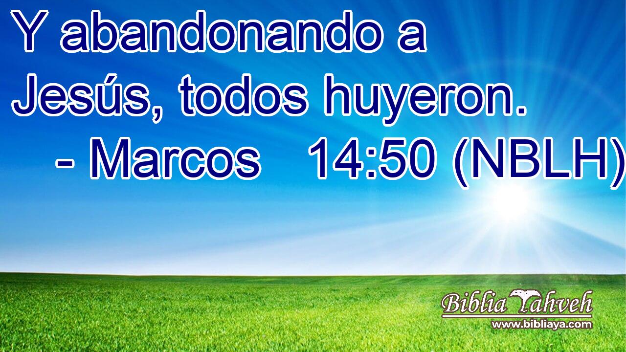  Y abandonando a Jesús, todos huyeron. 