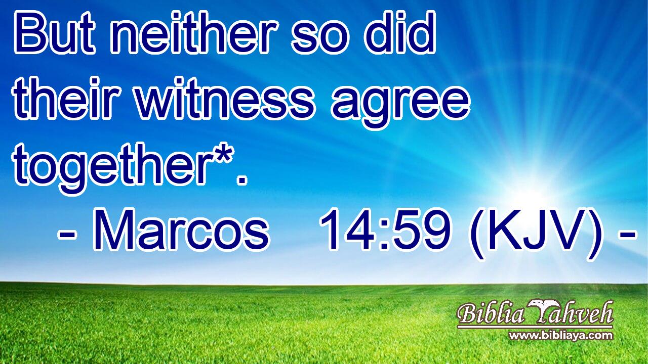 But neither so did their witness agree together*.