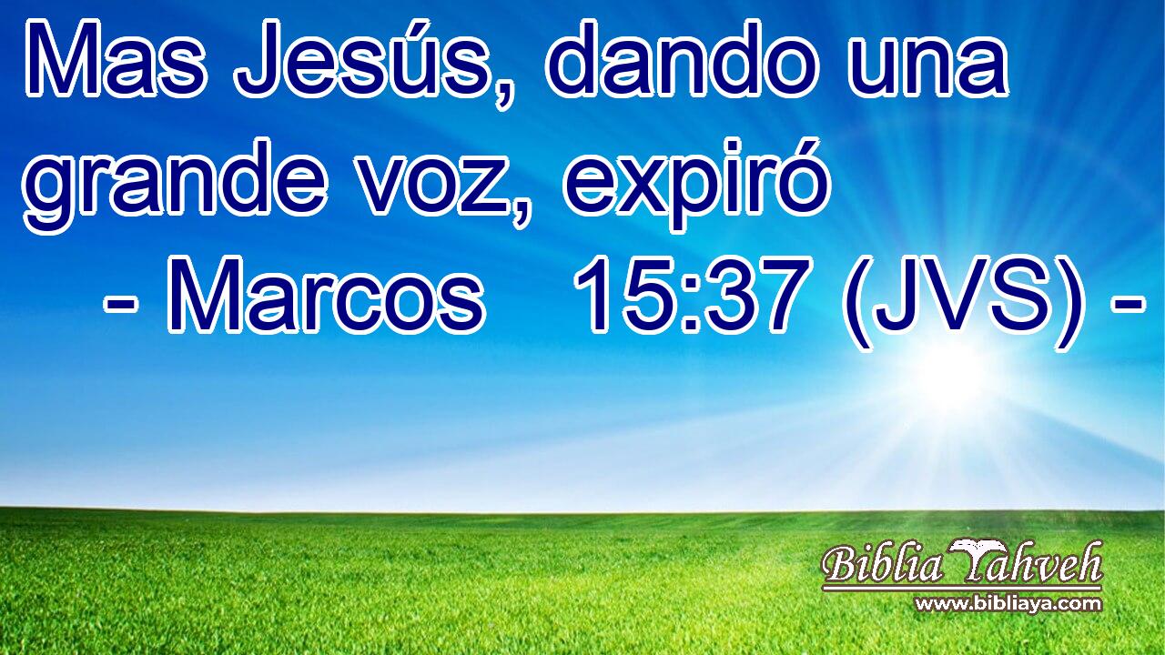 Mas Jesús, dando una grande voz, expiró