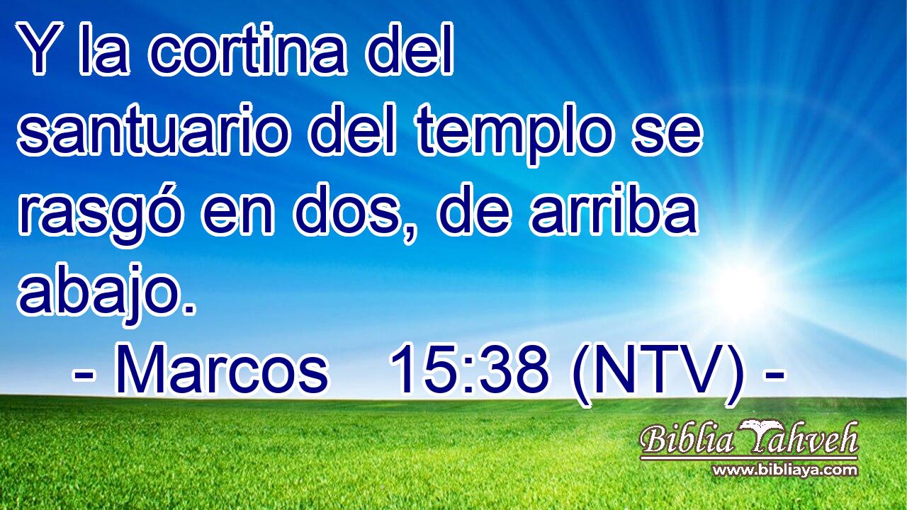 Y la cortina del santuario del templo se rasgó en dos, de arriba abajo.