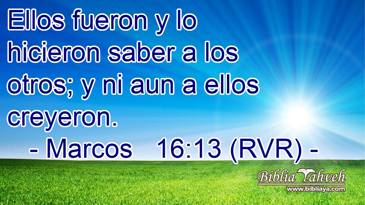 Ellos fueron y lo hicieron saber a los otros; y ni aun a ellos creyeron.