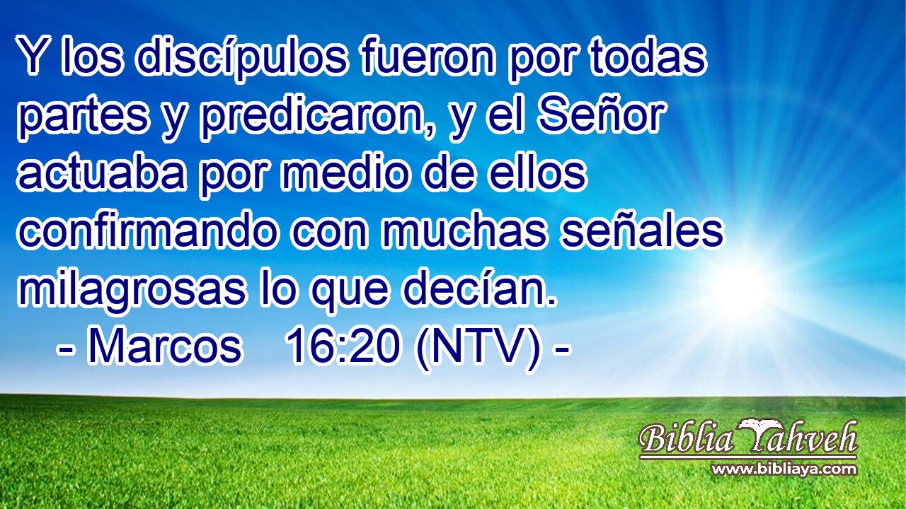 Y los discípulos fueron por todas partes y predicaron, y el Señor actuaba por medio de ellos confirmando con muchas señales milagrosas lo que decían.