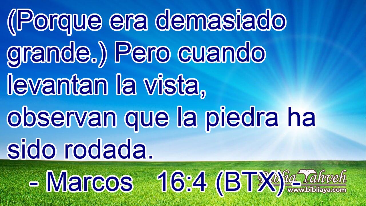 (Porque era demasiado grande.) Pero cuando levantan la vista, observan que la piedra ha sido rodada.