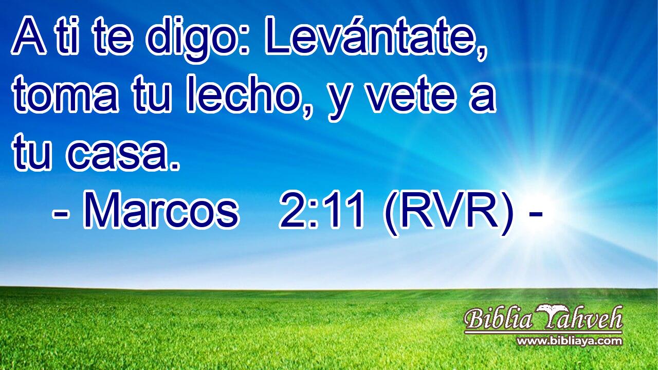 A ti te digo: Levántate, toma tu lecho, y vete a tu casa.