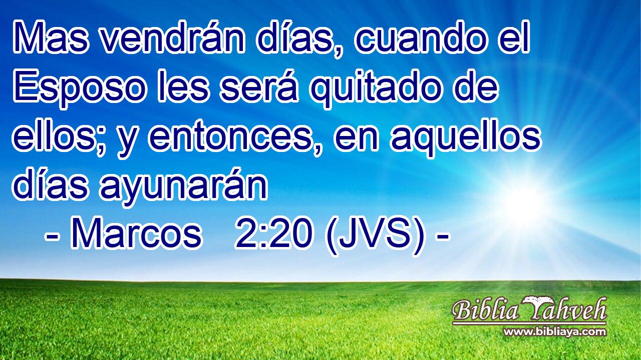 Mas vendrán días, cuando el Esposo les será quitado de ellos; y entonces, en aquellos días ayunarán
