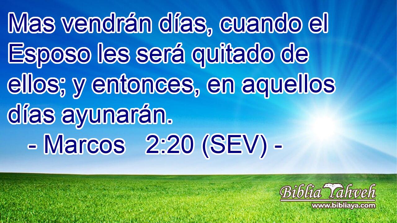 Mas vendrán días, cuando el Esposo les será quitado de ellos; y entonces, en aquellos días ayunarán.