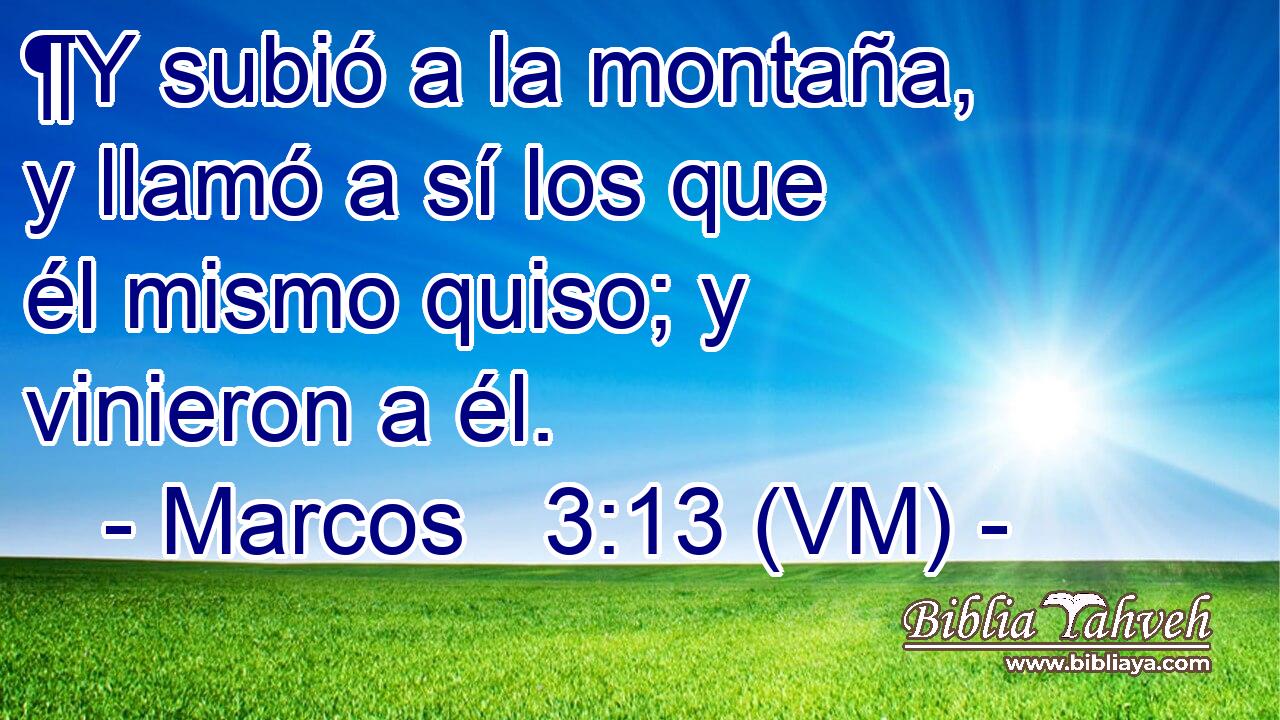  ¶Y subió a la montaña, y llamó a sí los que él mismo quiso; y vinieron a él. 