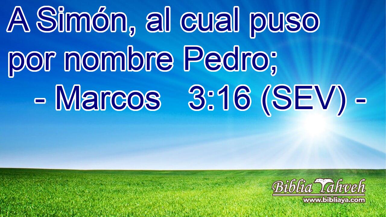 A Simón, al cual puso por nombre Pedro;