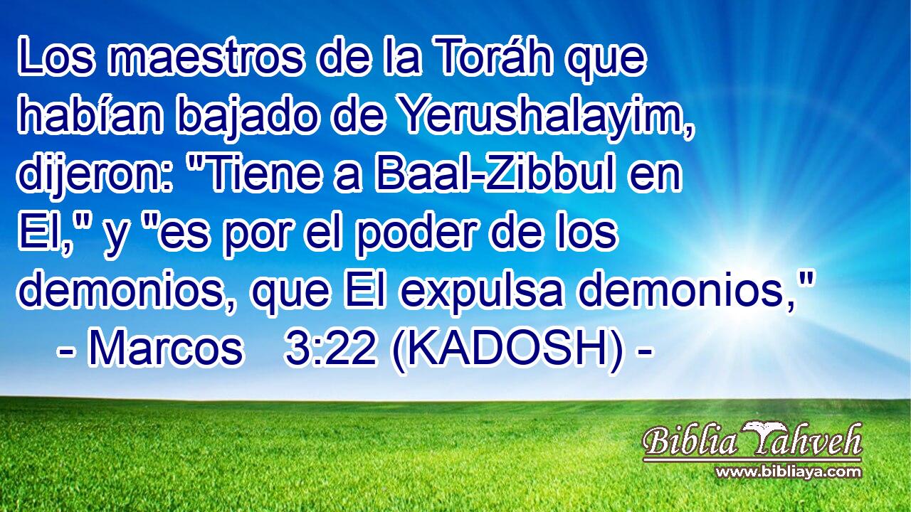  Los maestros de la Toráh que habían bajado de Yerushalayim, dijeron: 