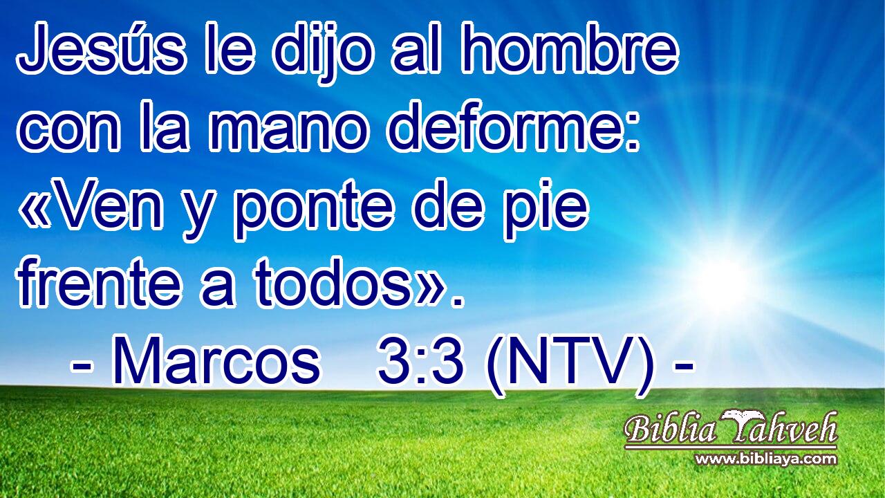 Jesús le dijo al hombre con la mano deforme: «Ven y ponte de pie frente a todos».
