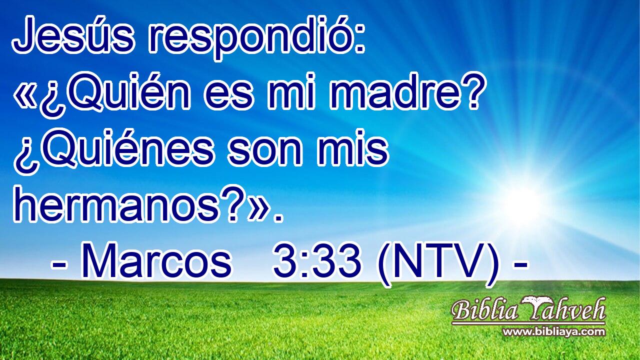 Jesús respondió: «¿Quién es mi madre? ¿Quiénes son mis hermanos?».