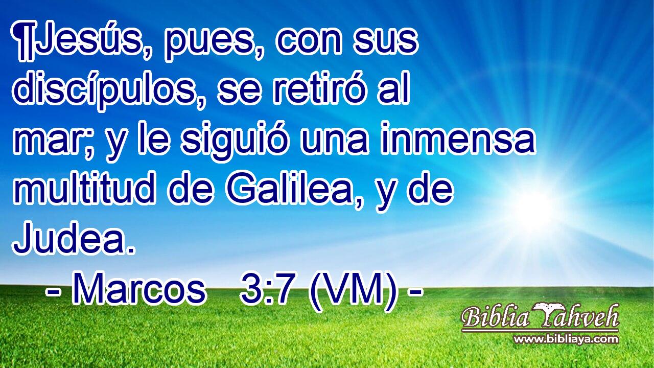  ¶Jesús, pues, con sus discípulos, se retiró al mar; y le siguió una inmensa multitud de Galilea, y de Judea. 