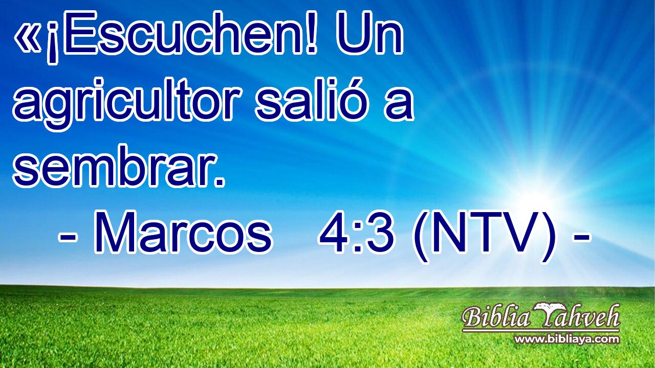 «¡Escuchen! Un agricultor salió a sembrar.