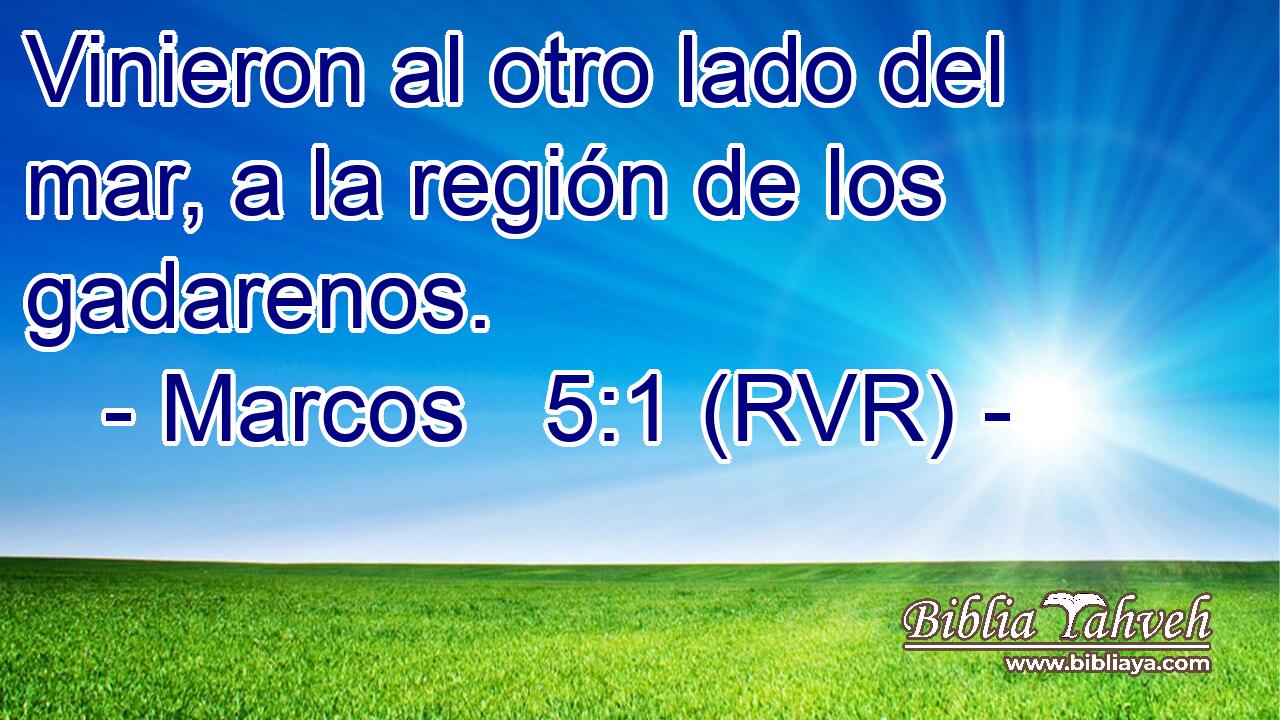 Vinieron al otro lado del mar, a la región de los gadarenos.