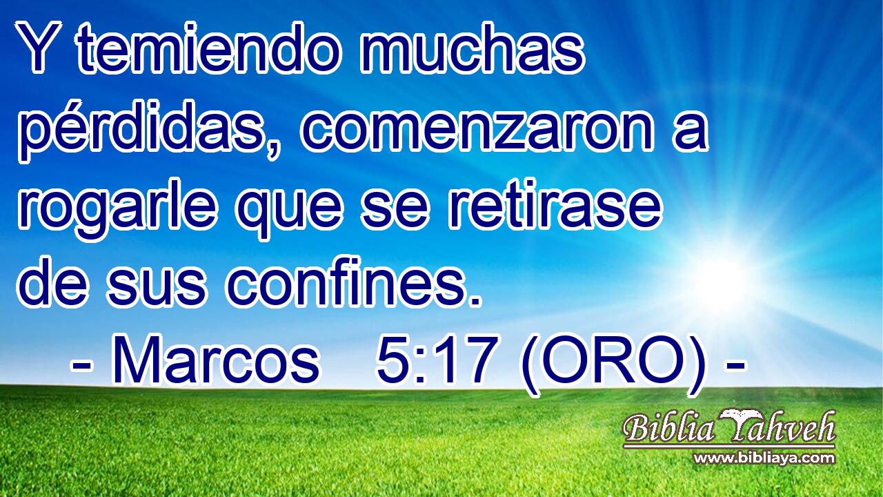  Y temiendo muchas pérdidas, comenzaron a rogarle que se retirase de sus confines. 