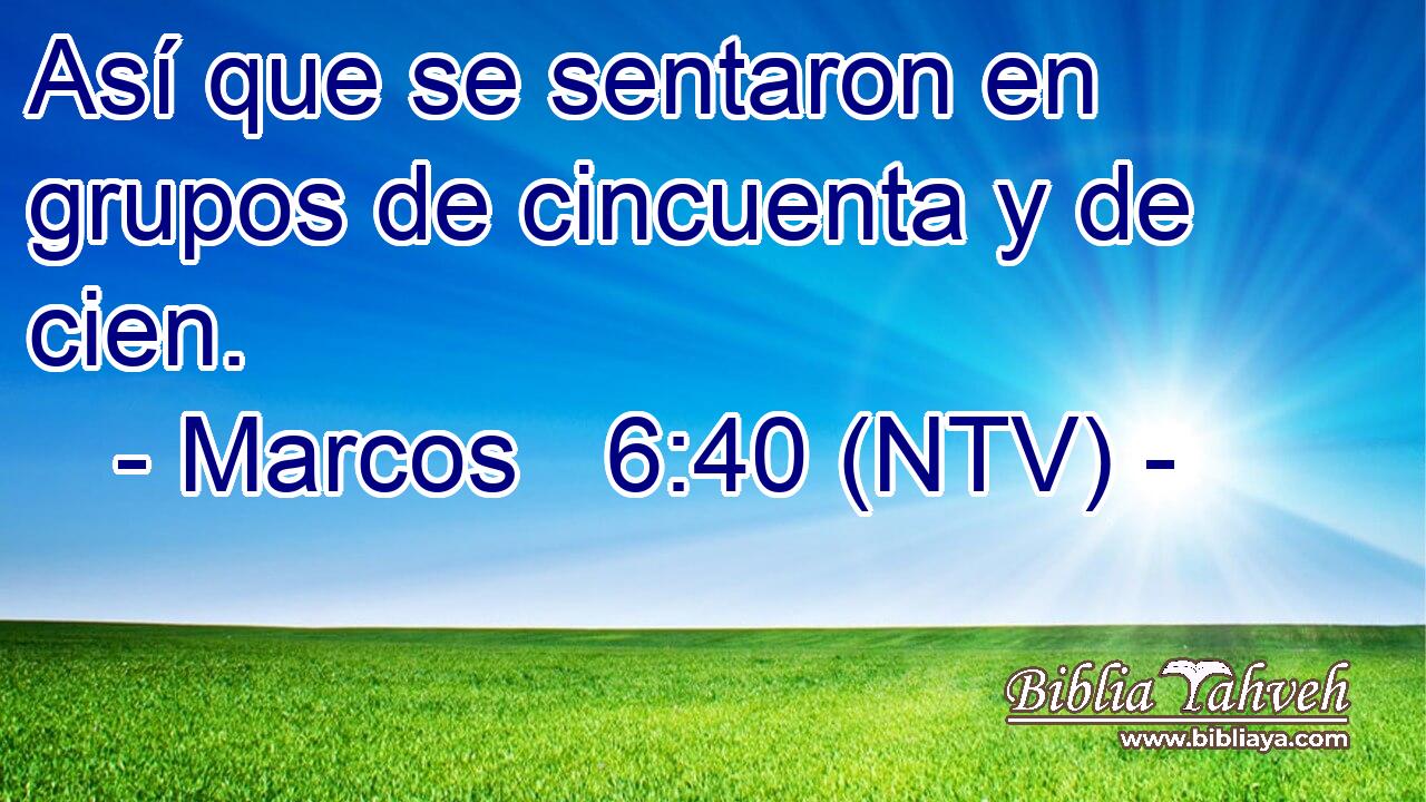 Así que se sentaron en grupos de cincuenta y de cien.
