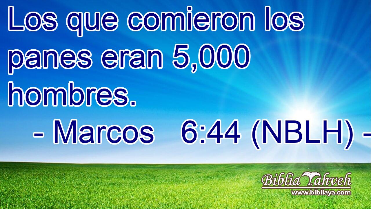  Los que comieron los panes eran 5,000 hombres. 