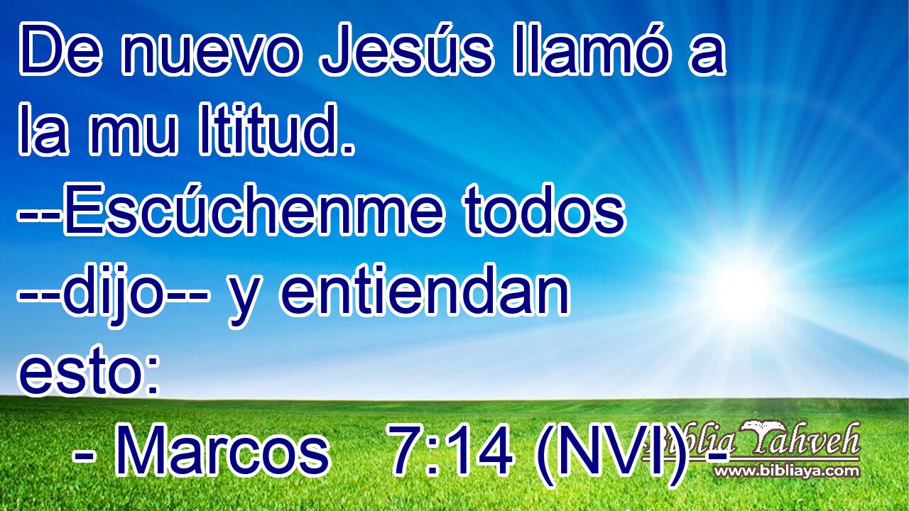  De nuevo Jesús llamó a la mu ltitud. --Escúchenme todos --dijo-- y entiendan esto: 